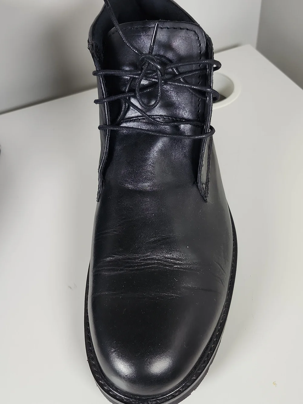 Bostonian Duralight Black Leather Chukka Boots - 11 1/2